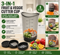 3-in-1 Multi Blade Fruit & Vegetable Cutter Cup