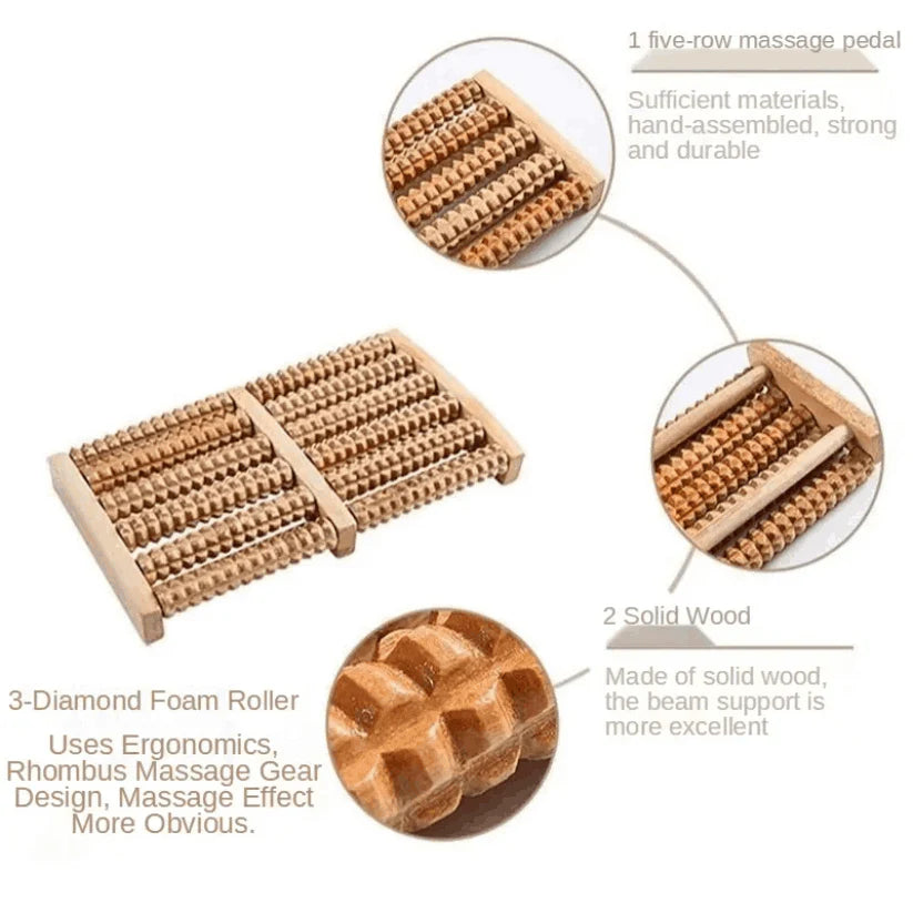 Wooden Foot Massager Roller